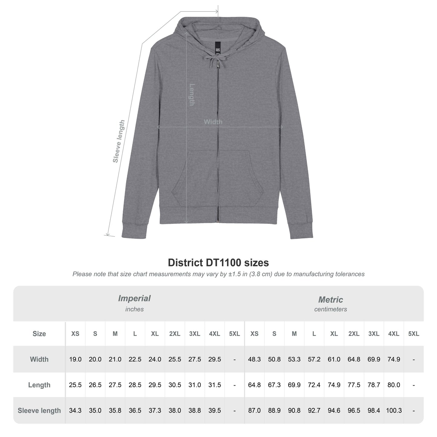 District® Unisex Jersey Full-Zip Hoodie "Shirai Ryu" MK