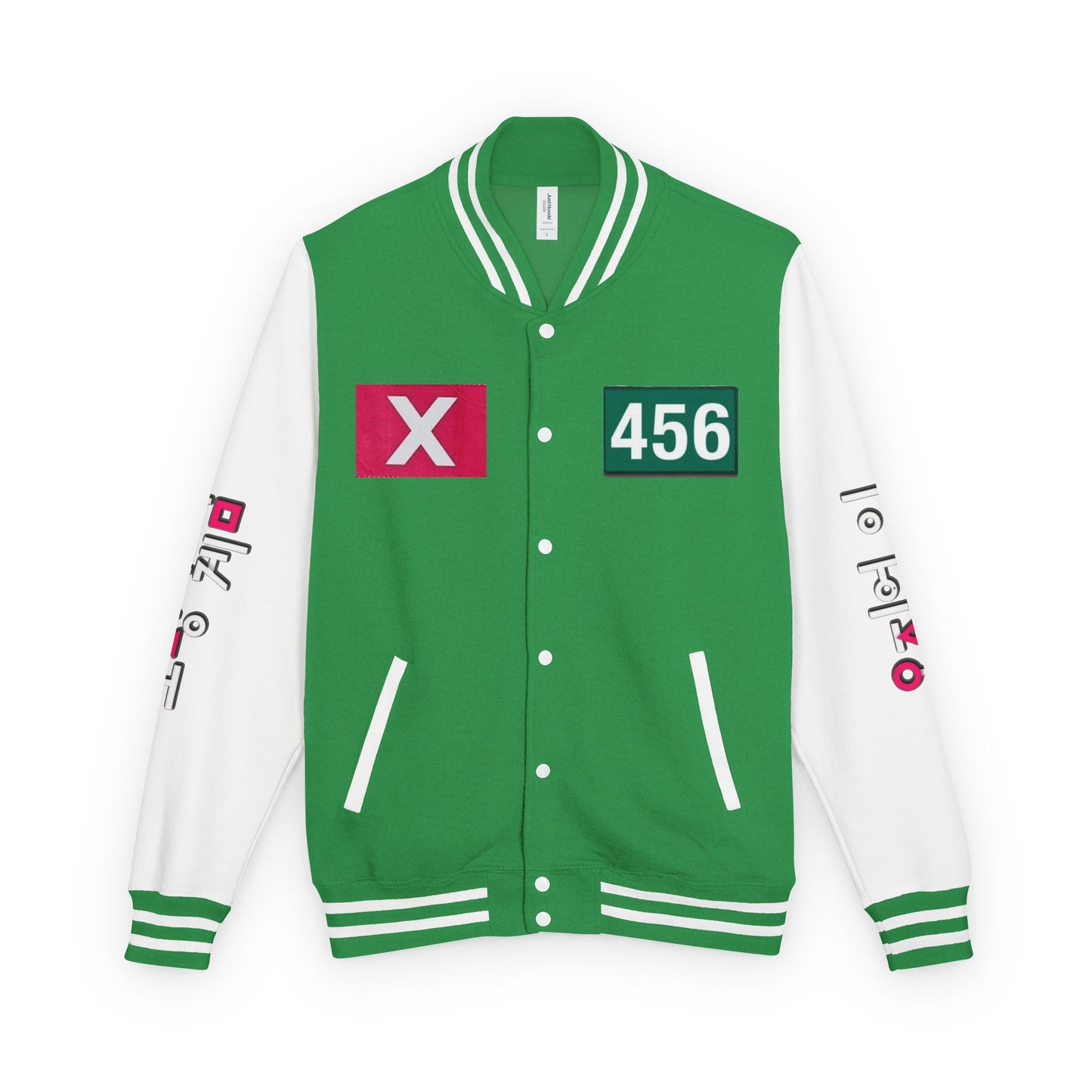Unisex Heavyweight Letterman Jacket 456 "Squid Games"
