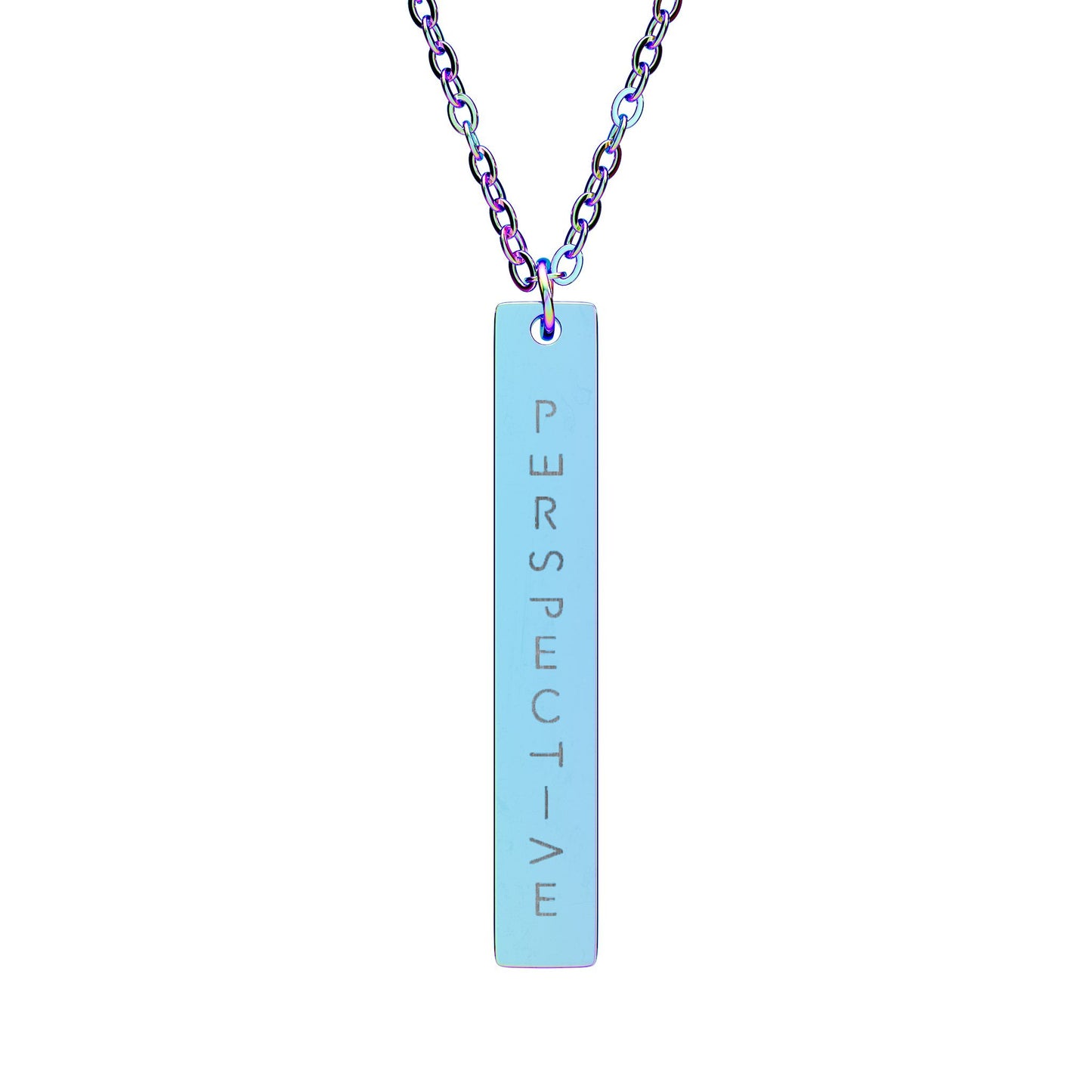 Vertical Bar Necklace (Engraving) Perspective