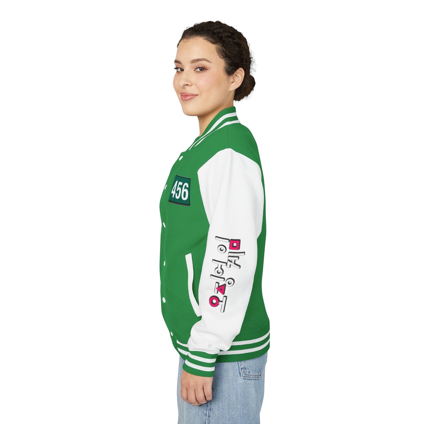 Unisex Heavyweight Letterman Jacket 456 "Squid Games"