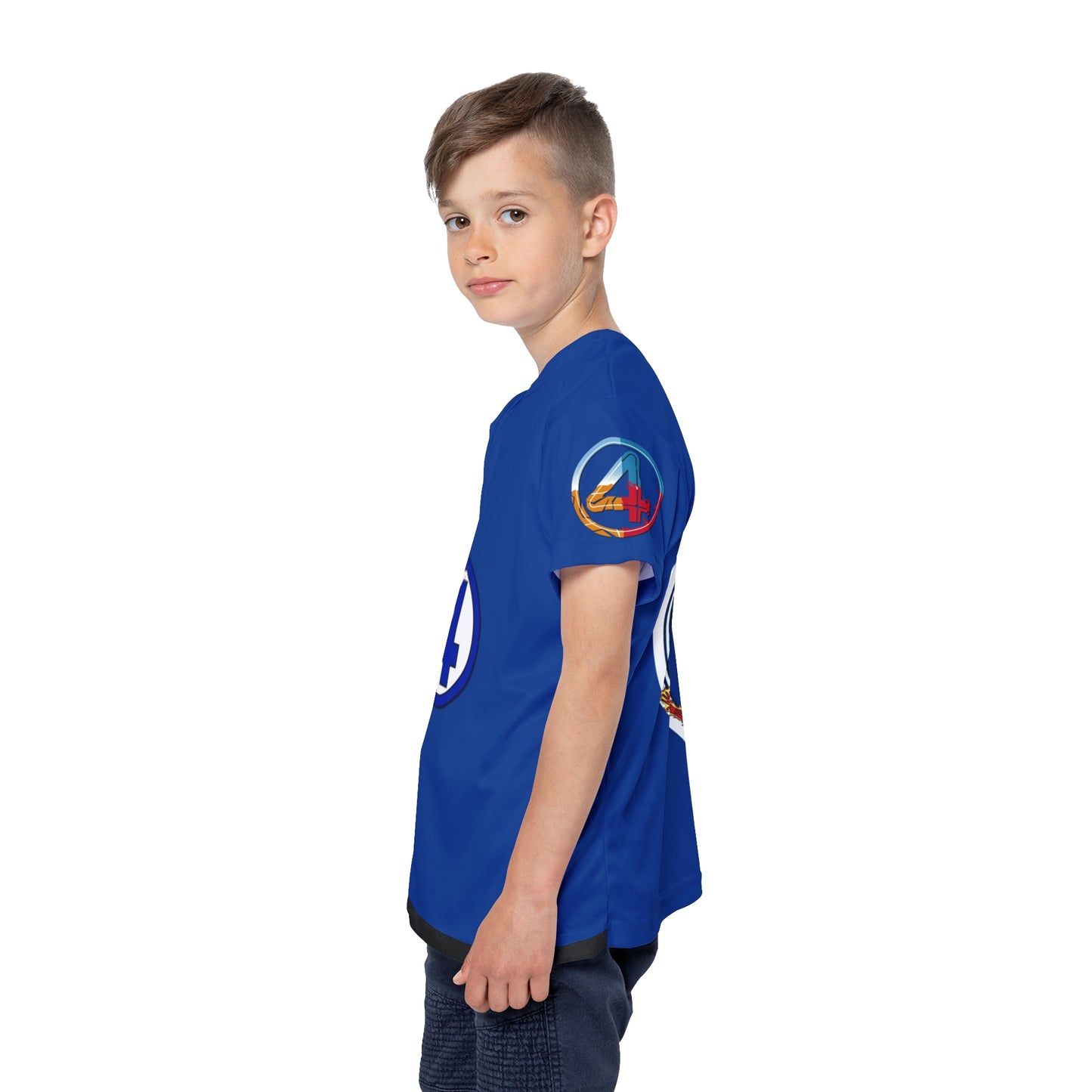 Camiseta deportiva para niños (estampado completo) "Los Cuatro Fantásticos"