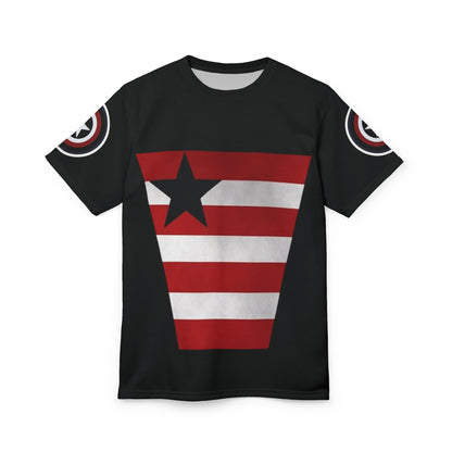 Camiseta unisex cortada y cosida (AOP) "Agente de EE. UU."