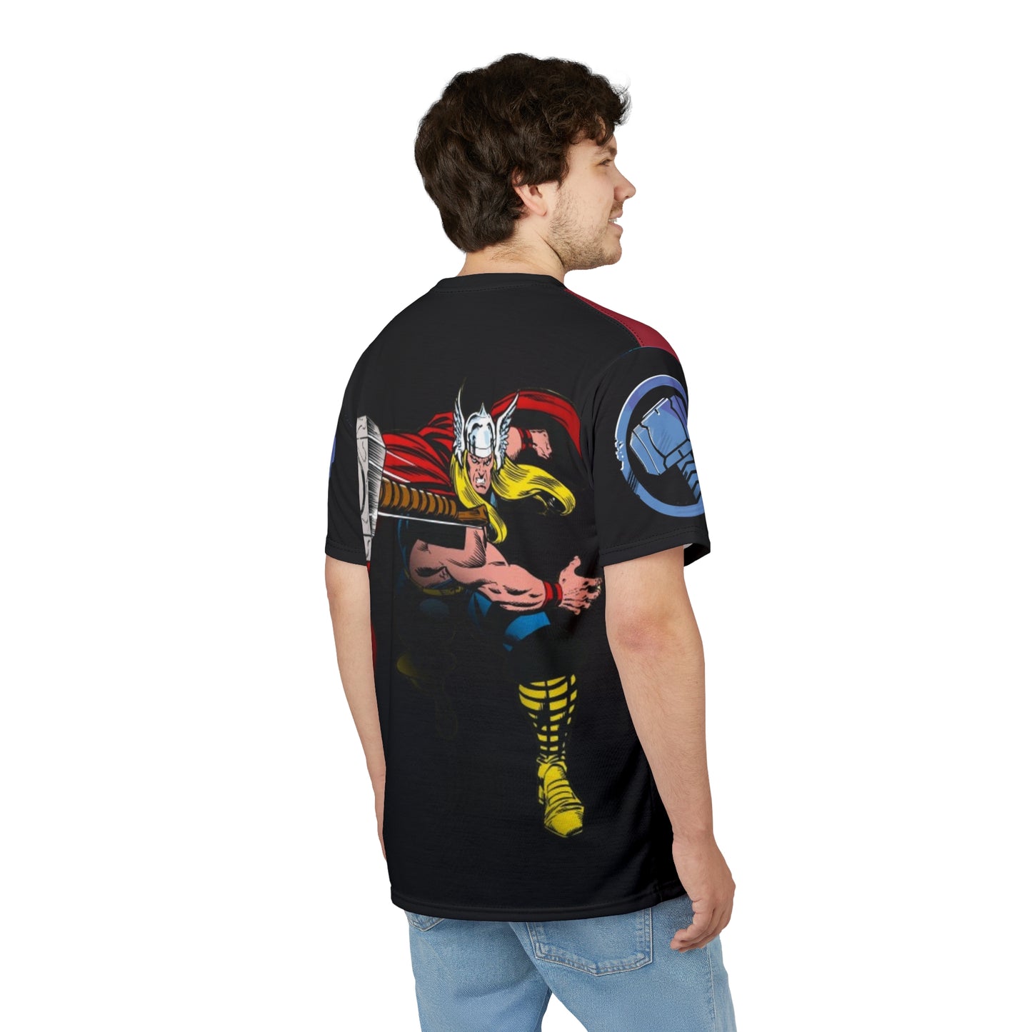 Camiseta unisex cortada y cosida (estampado completo) "Thor"