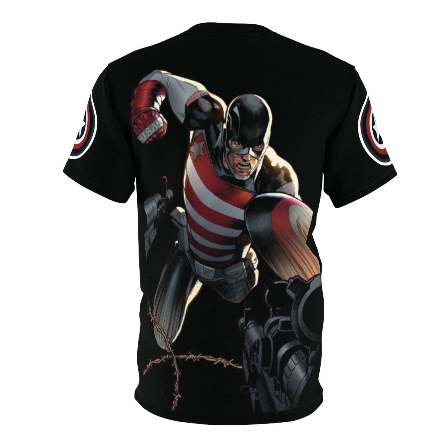 Camiseta unisex cortada y cosida (AOP) "Agente de EE. UU."