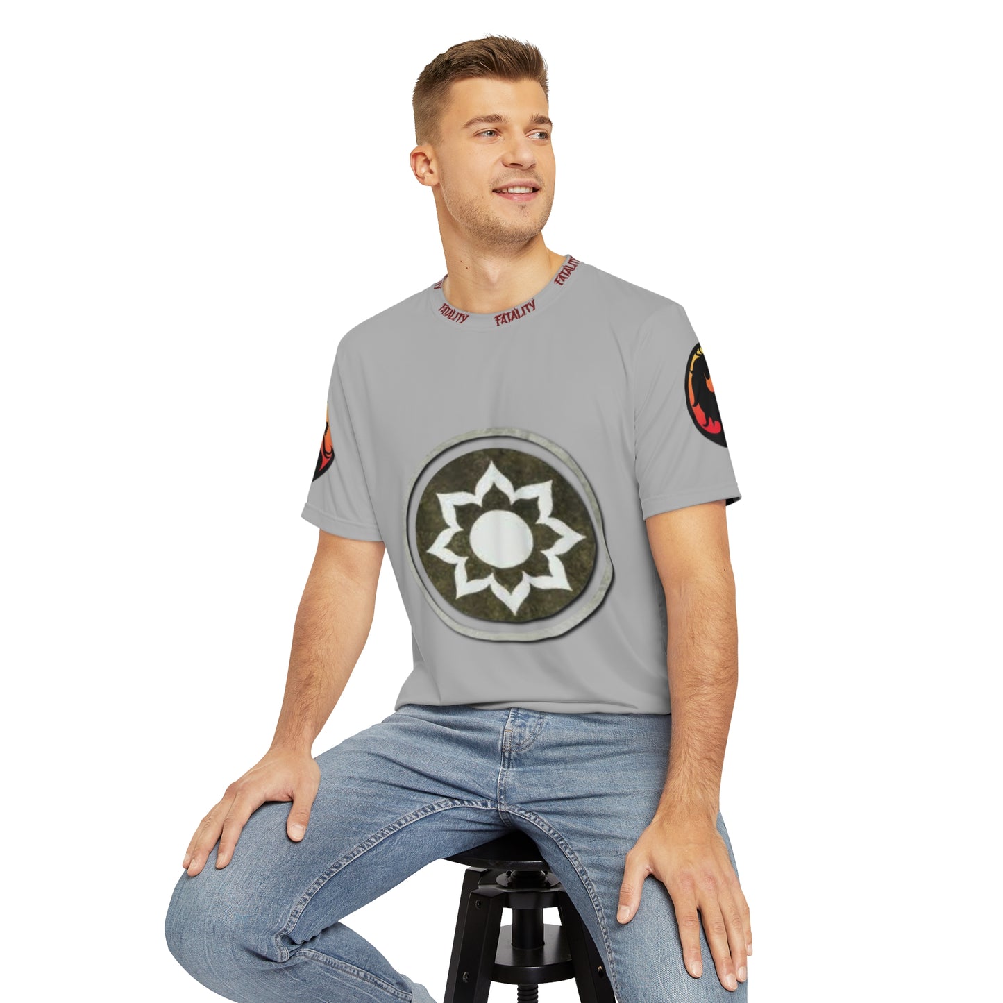 Polyester Tee White Lotus (Mortal Kombat)