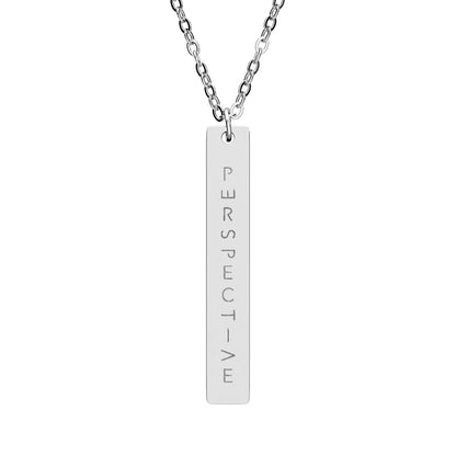 Vertical Bar Necklace (Engraving) Perspective