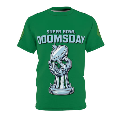 Camiseta unisex de corte y confección (estampado completo) "El día del juicio final de la Super Bowl"