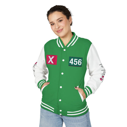 Unisex Heavyweight Letterman Jacket 456 "Squid Games"