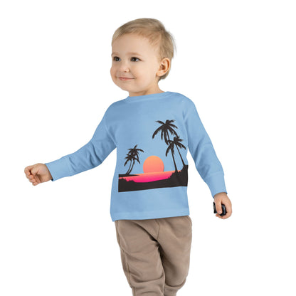 Toddler Long Sleeve "sunset on the beach"
