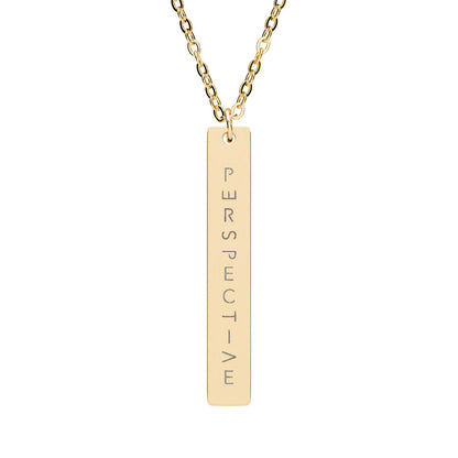 Vertical Bar Necklace (Engraving) Perspective