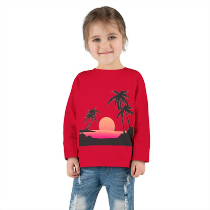 Toddler Long Sleeve "sunset on the beach"