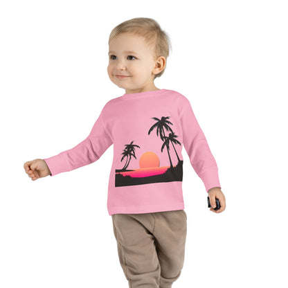 Toddler Long Sleeve "sunset on the beach"