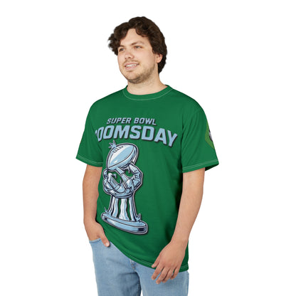 Camiseta unisex de corte y confección (estampado completo) "El día del juicio final de la Super Bowl"