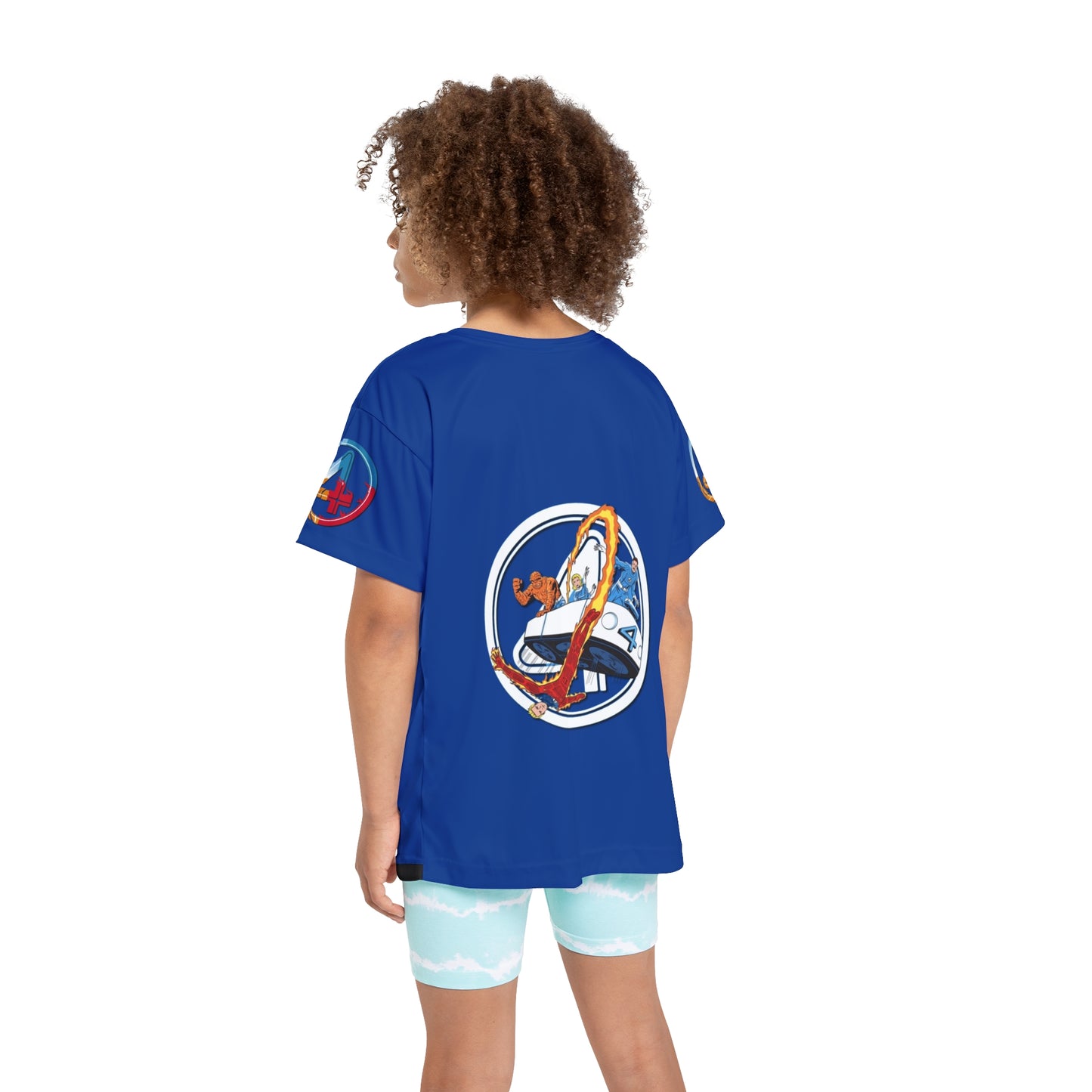 Camiseta deportiva para niños (estampado completo) "Los Cuatro Fantásticos"