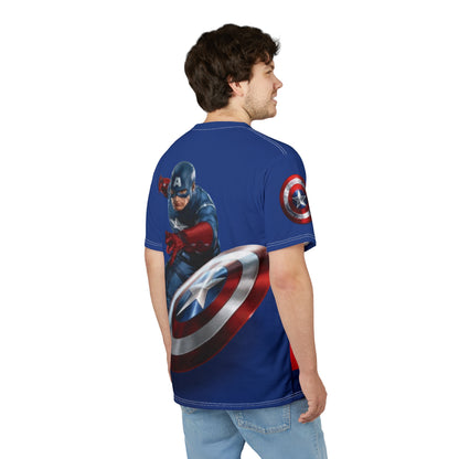 Unisex Cut & Sew Tee (AOP) "Captain America"