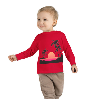 Toddler Long Sleeve "sunset on the beach"