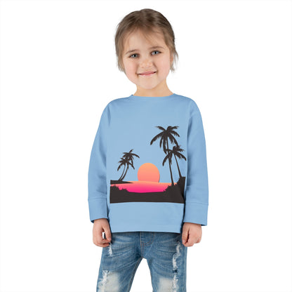 Toddler Long Sleeve "sunset on the beach"