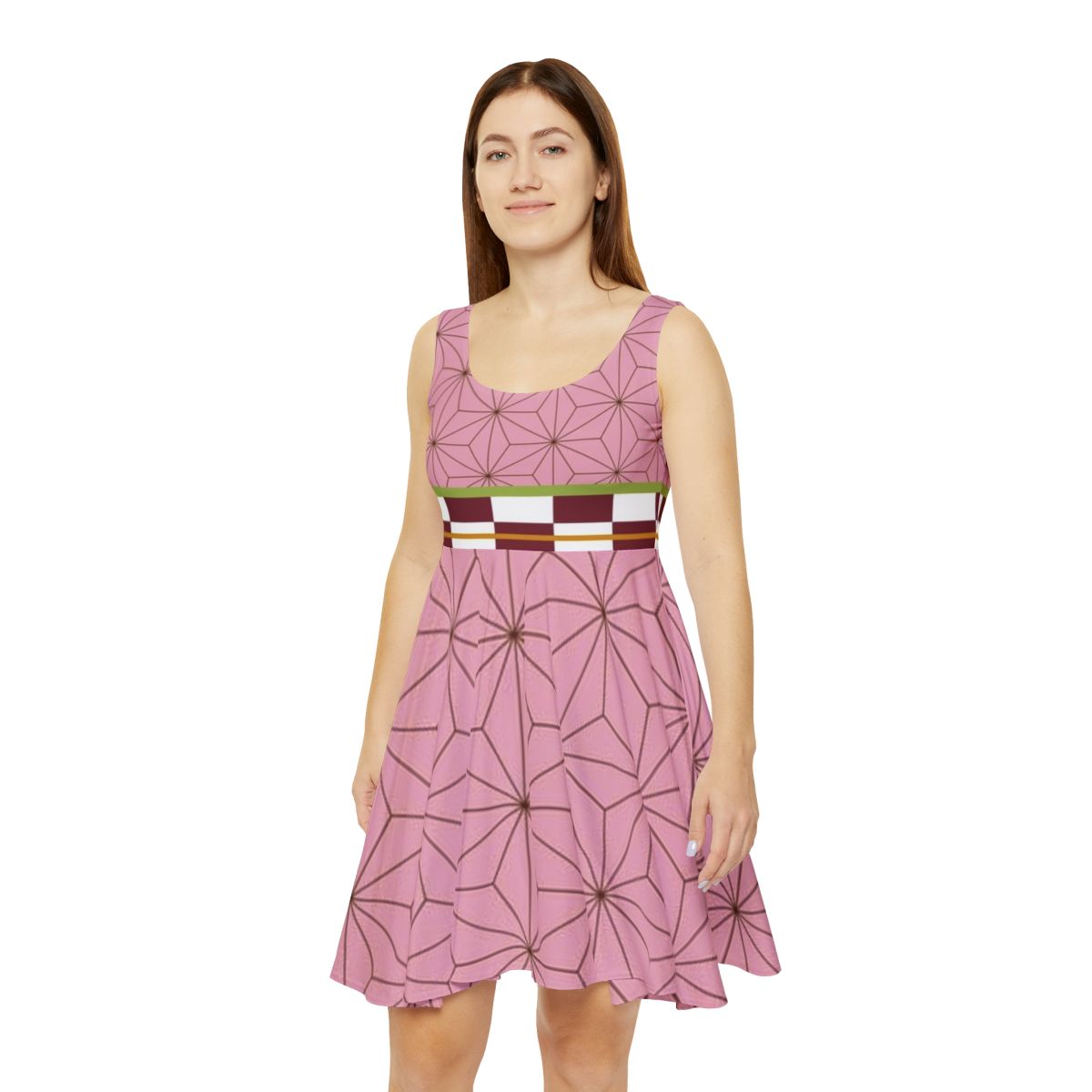 Women's Skater Dress (AOP) Demon Slayer