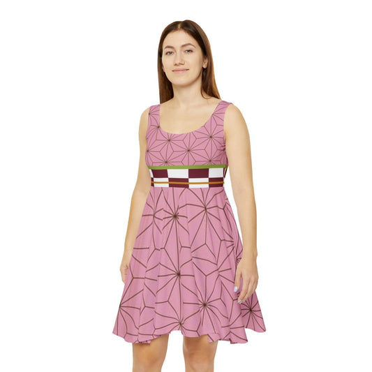 Women's Skater Dress (AOP) Demon Slayer
