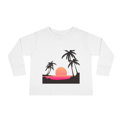 Toddler Long Sleeve "sunset on the beach"