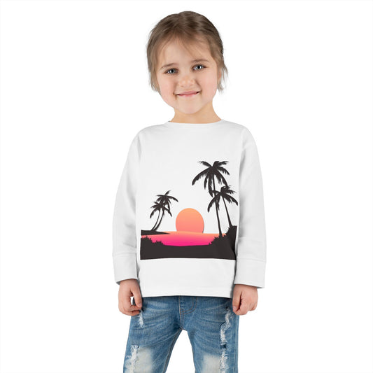 Toddler Long Sleeve "sunset on the beach"