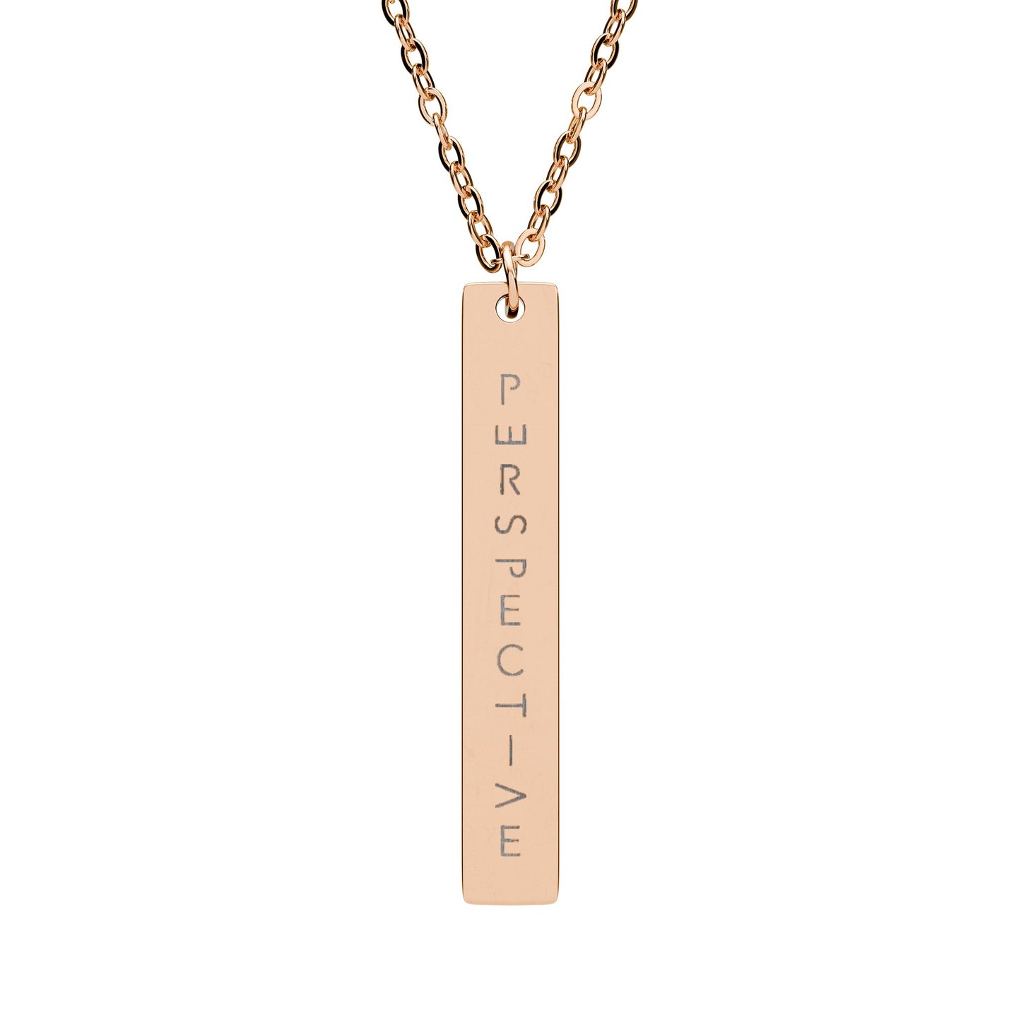 Vertical Bar Necklace (Engraving) Perspective
