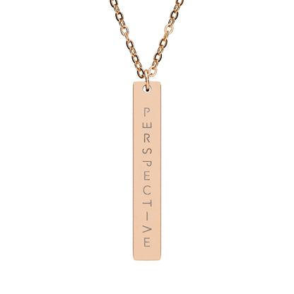 Vertical Bar Necklace (Engraving) Perspective