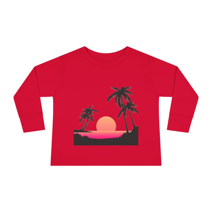 Toddler Long Sleeve "sunset on the beach"