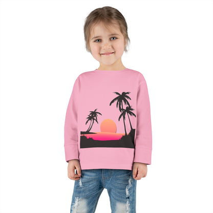 Toddler Long Sleeve "sunset on the beach"
