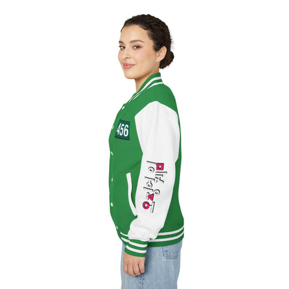 Unisex Heavyweight Letterman Jacket 456 "Squid Games"